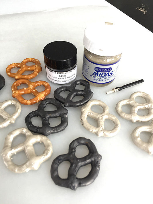 Testing conductive paints-the pretzel experiment
